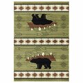 United Weavers Of America Cottage Timberland Green Area Rectangle Rug, 5 ft. 3 in. x 7 ft. 6 in. 2055 41845 69